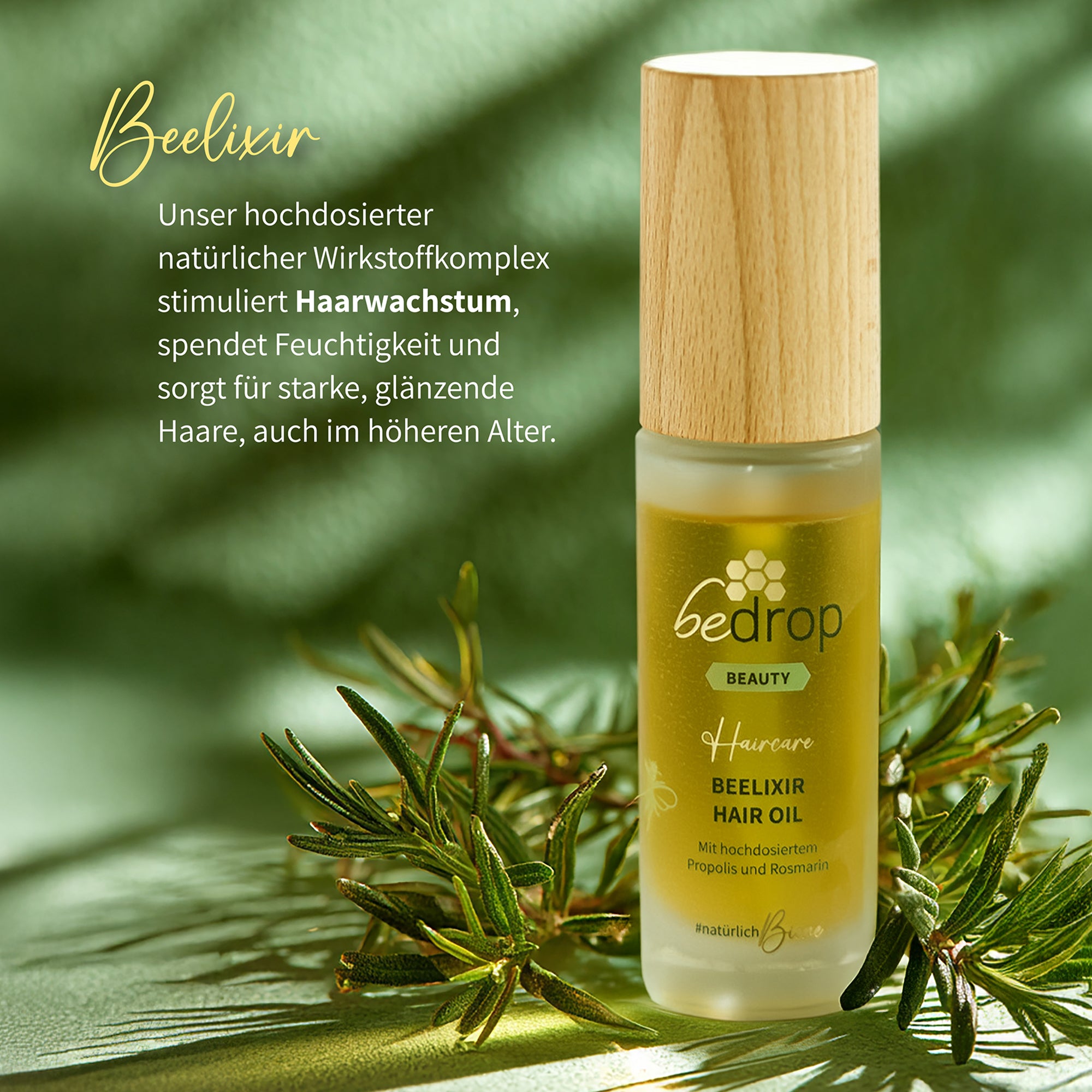 BEELIXIR HAIR OIL / Huile capillaire au Miel de Manuka, à la Propolis et à l'Extrait de Romarin - 30ml