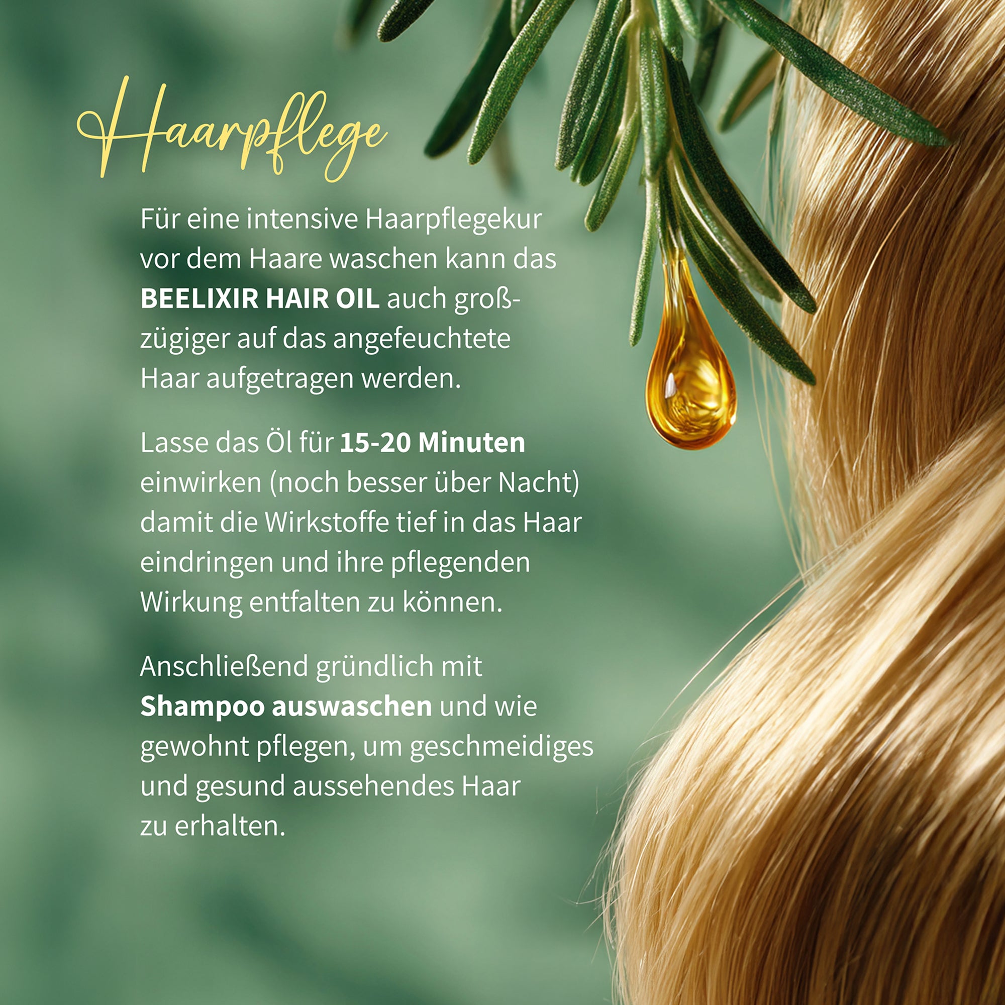 BEELIXIR HAIR OIL / Huile capillaire au Miel de Manuka, à la Propolis et à l'Extrait de Romarin - 30ml