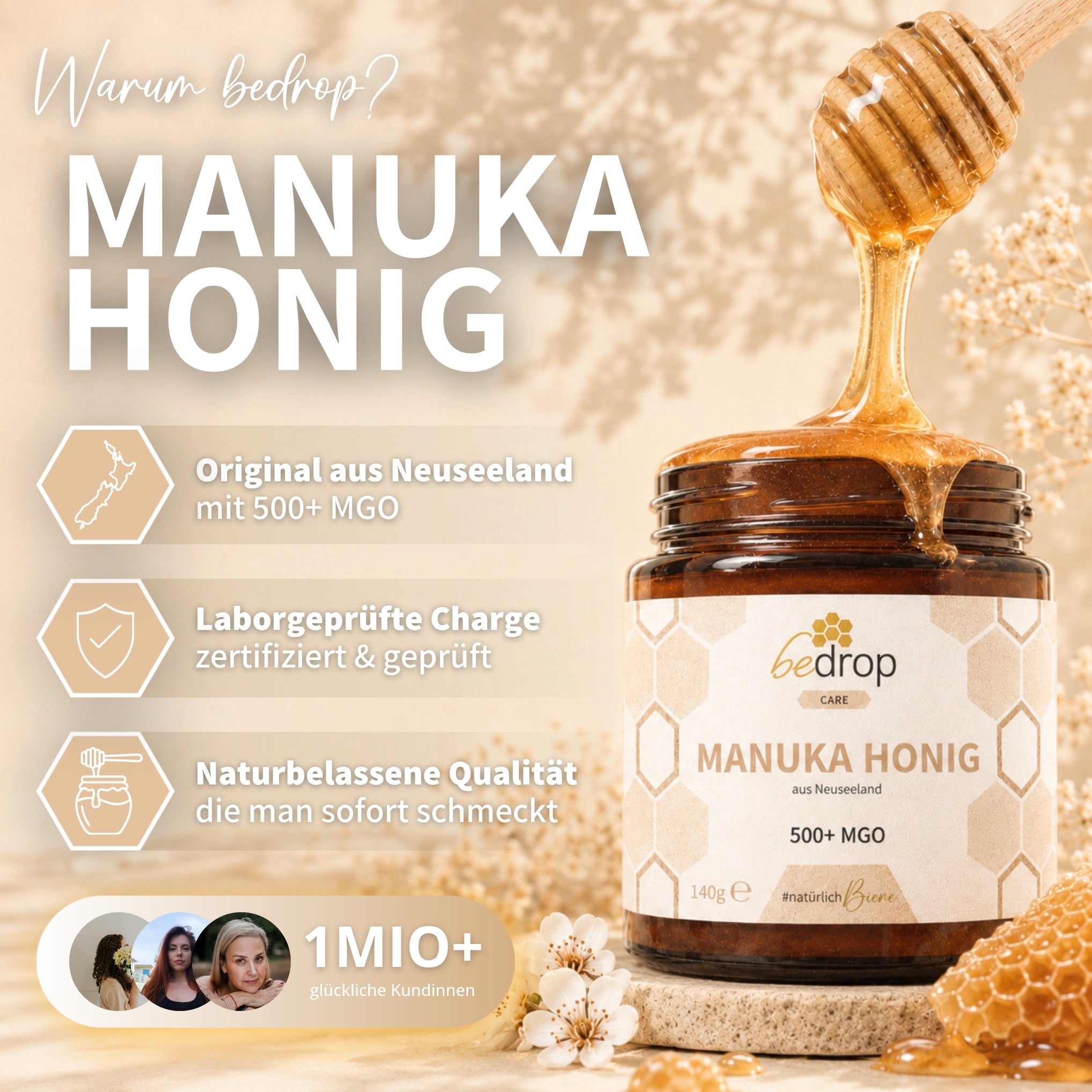 Miel de Manuka 140g avec MGO 500