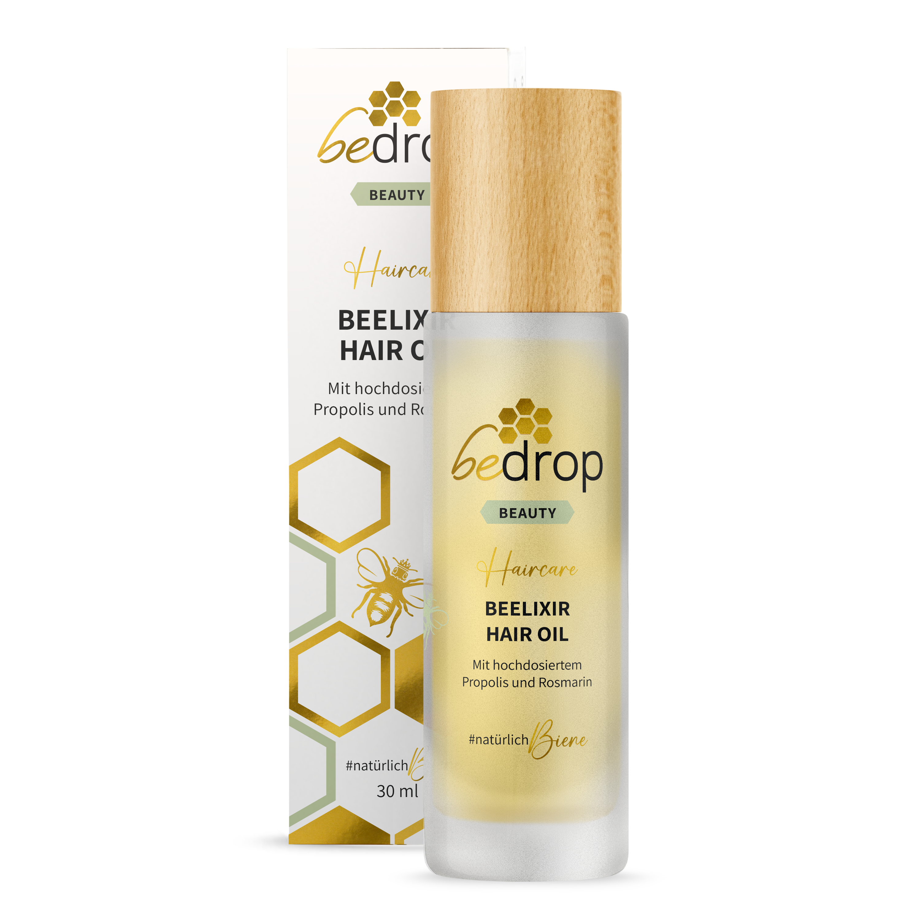 BEELIXIR HAIR OIL / Huile capillaire au Miel de Manuka, à la Propolis et à l'Extrait de Romarin - 30ml