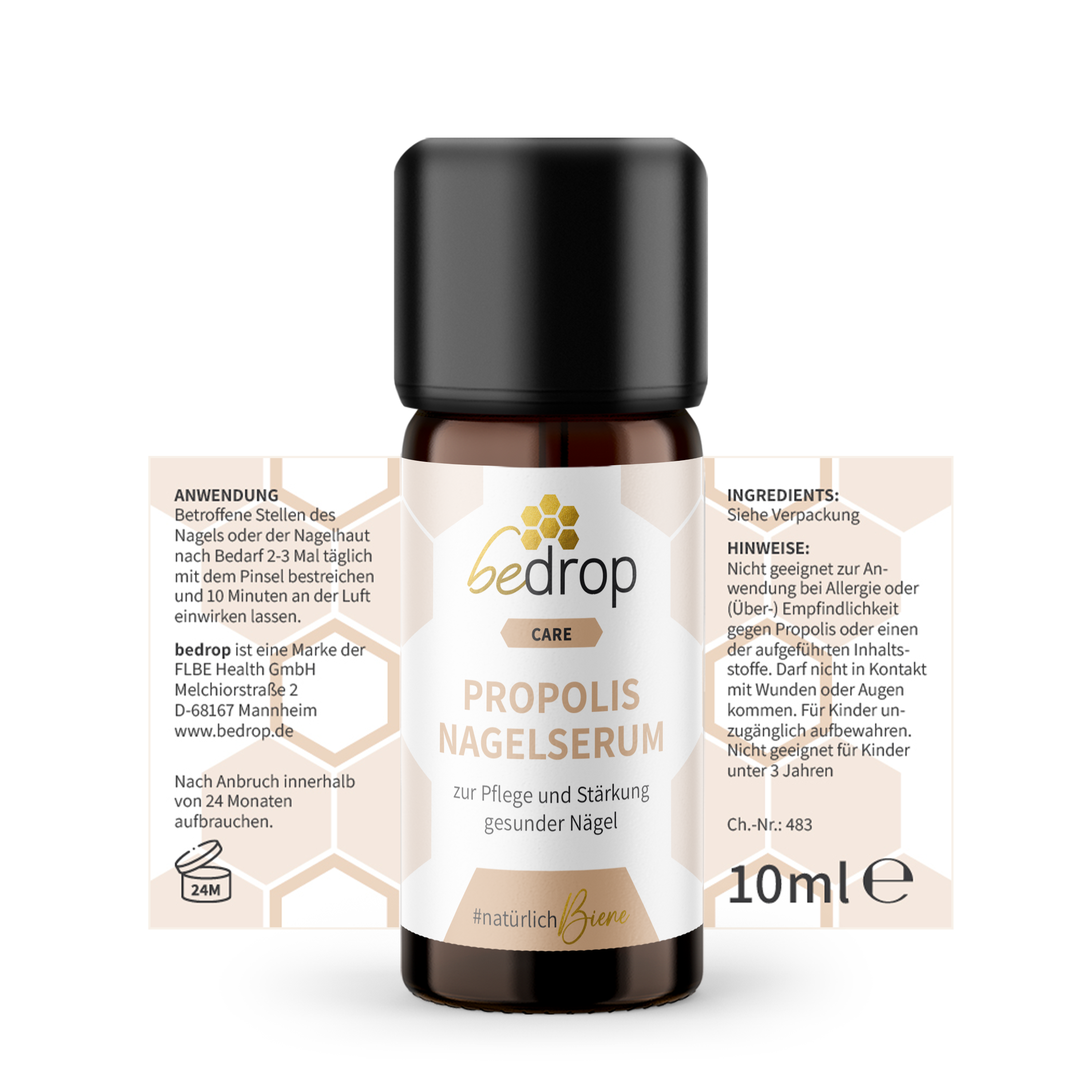 Set d'avantage : 3x Propolis Sérum pour les ongles - soin des ongles avec de la propolis hautement dosée & 4 huiles essentielles - 10ml