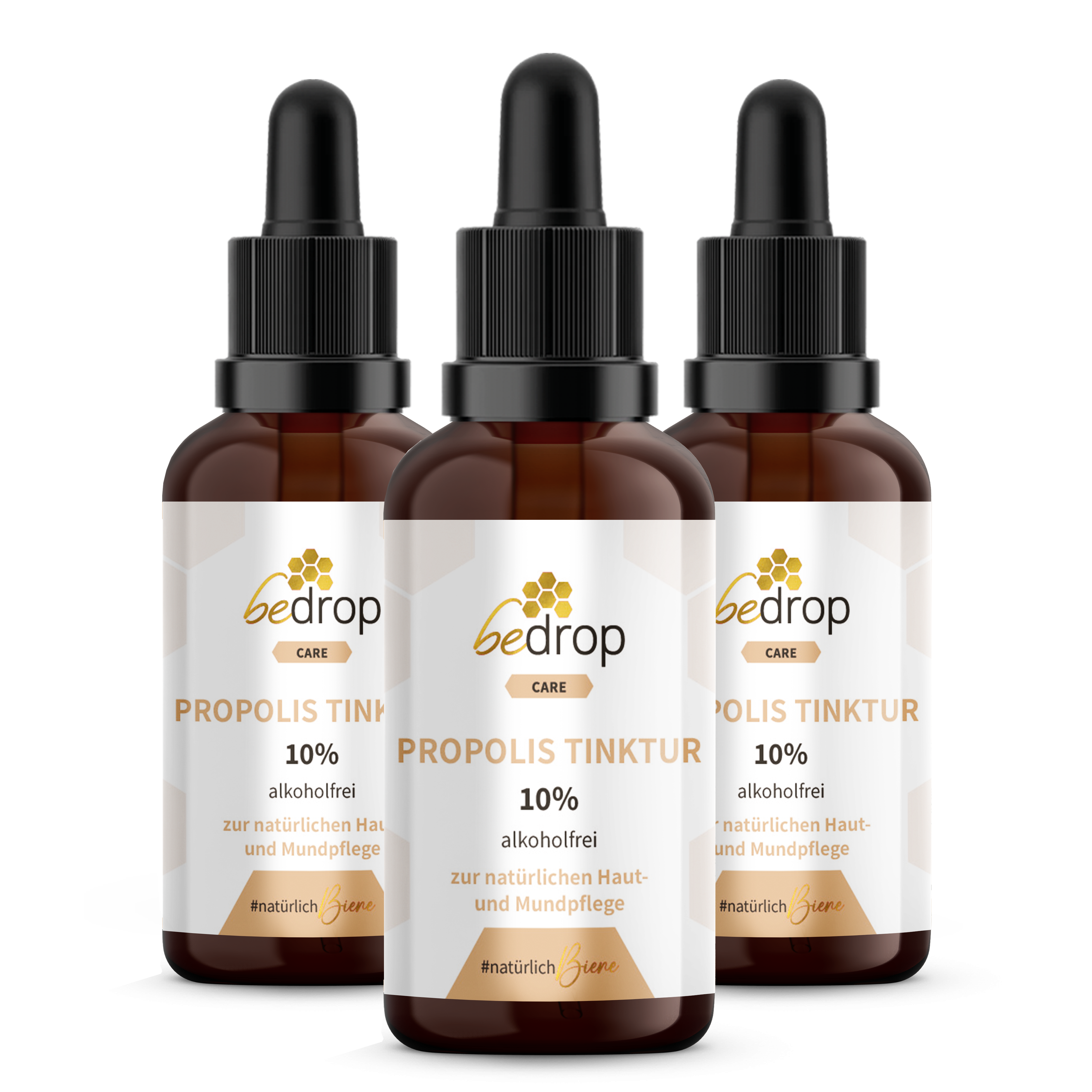 Set d'avantages : 3x teinture de propolis (sans alcool & soluble dans l'eau) - 30ml dans un set de 3 pièces