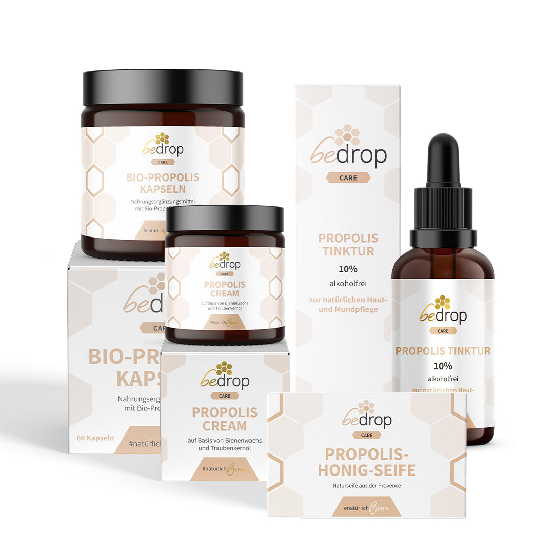 Derma Set | Propolis Teinture, Savon, Capsules & Crème | Pour enfants & adultes