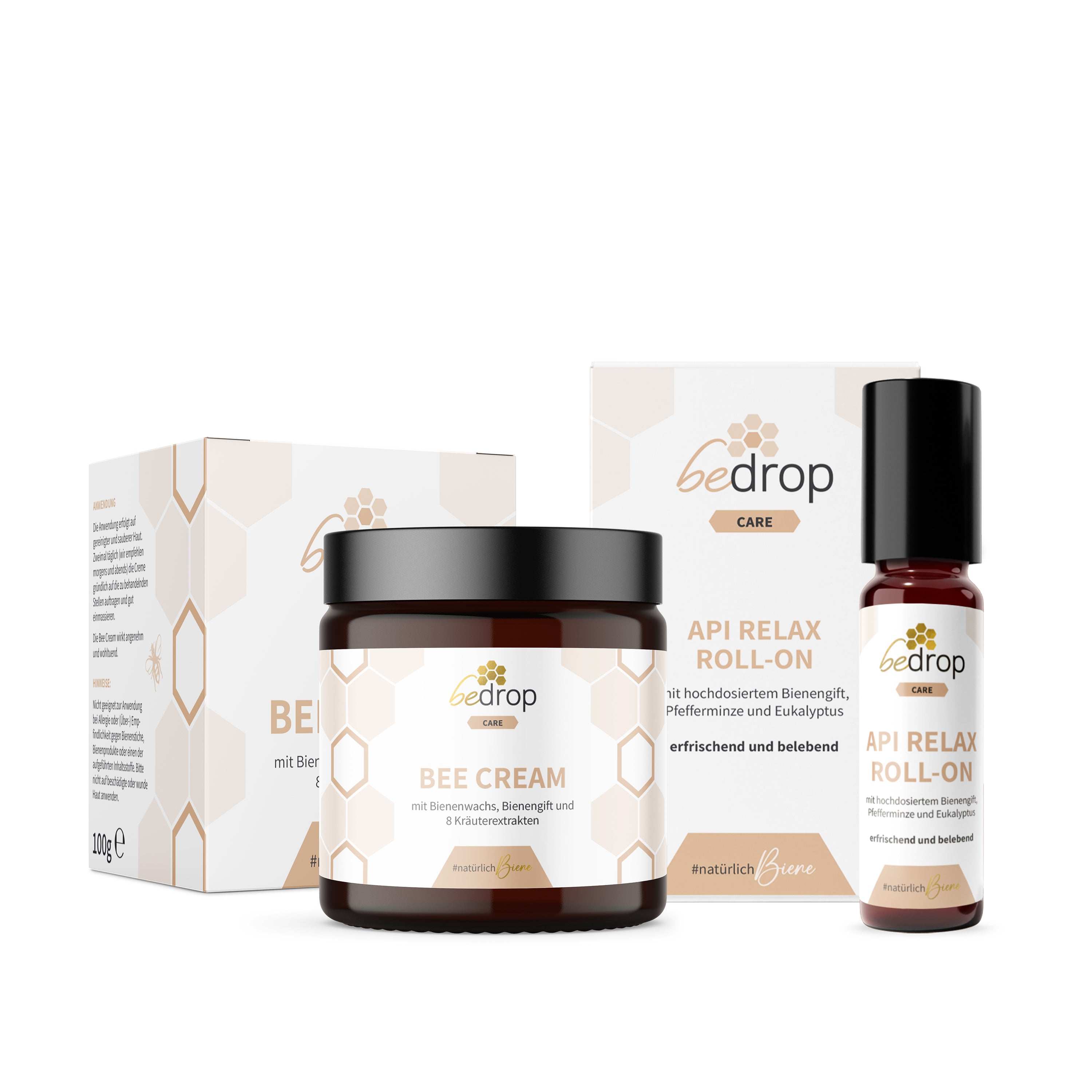 Coffret détente au venin d'abeille : Bee Cream + Api Relax Roll On pour une détente rafraîchissante