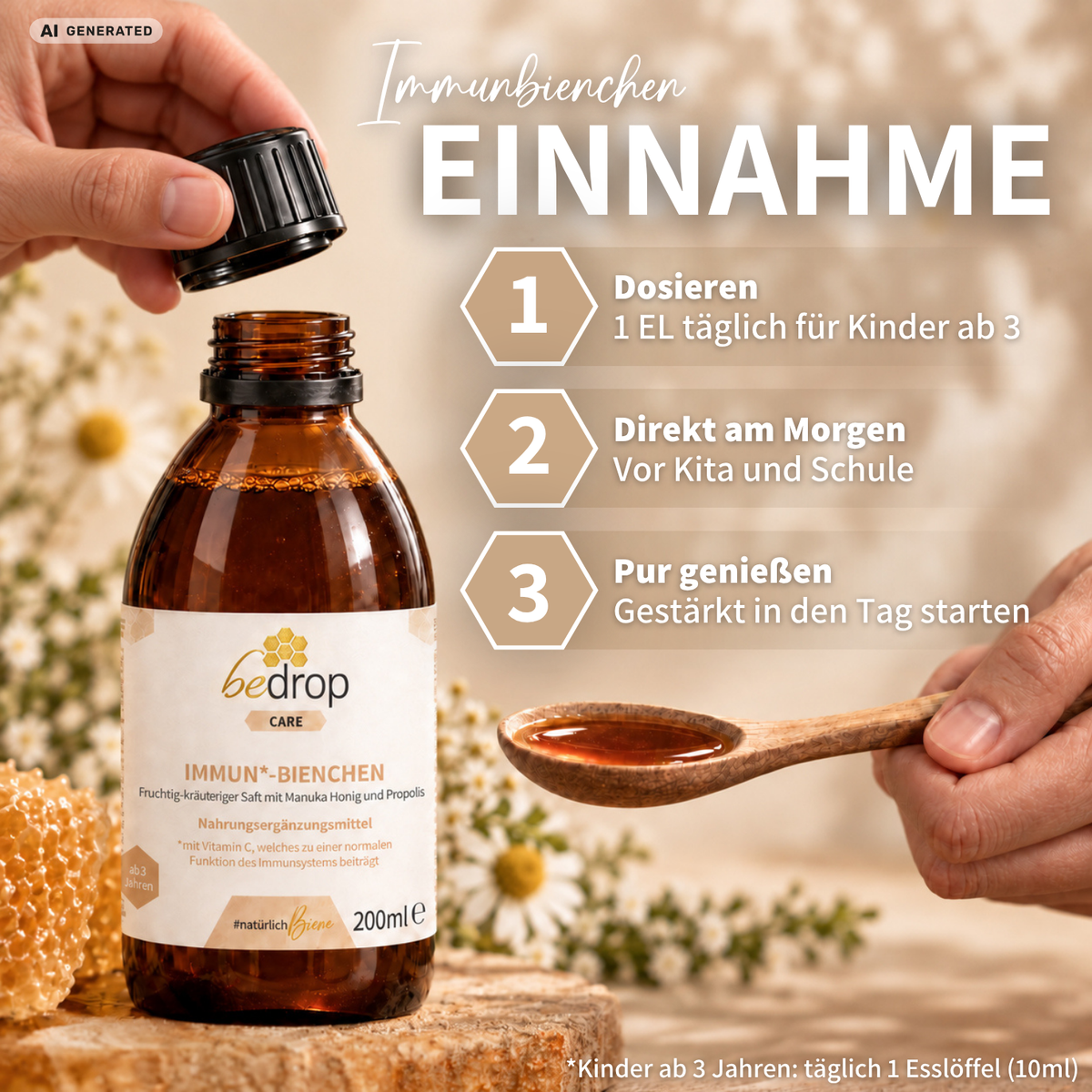 IMMUN*-BIENCHEN - Jus aux notes fruitées et herbacées, au miel de manuka et à la vitamine C issue de l'acérola / 200 ml