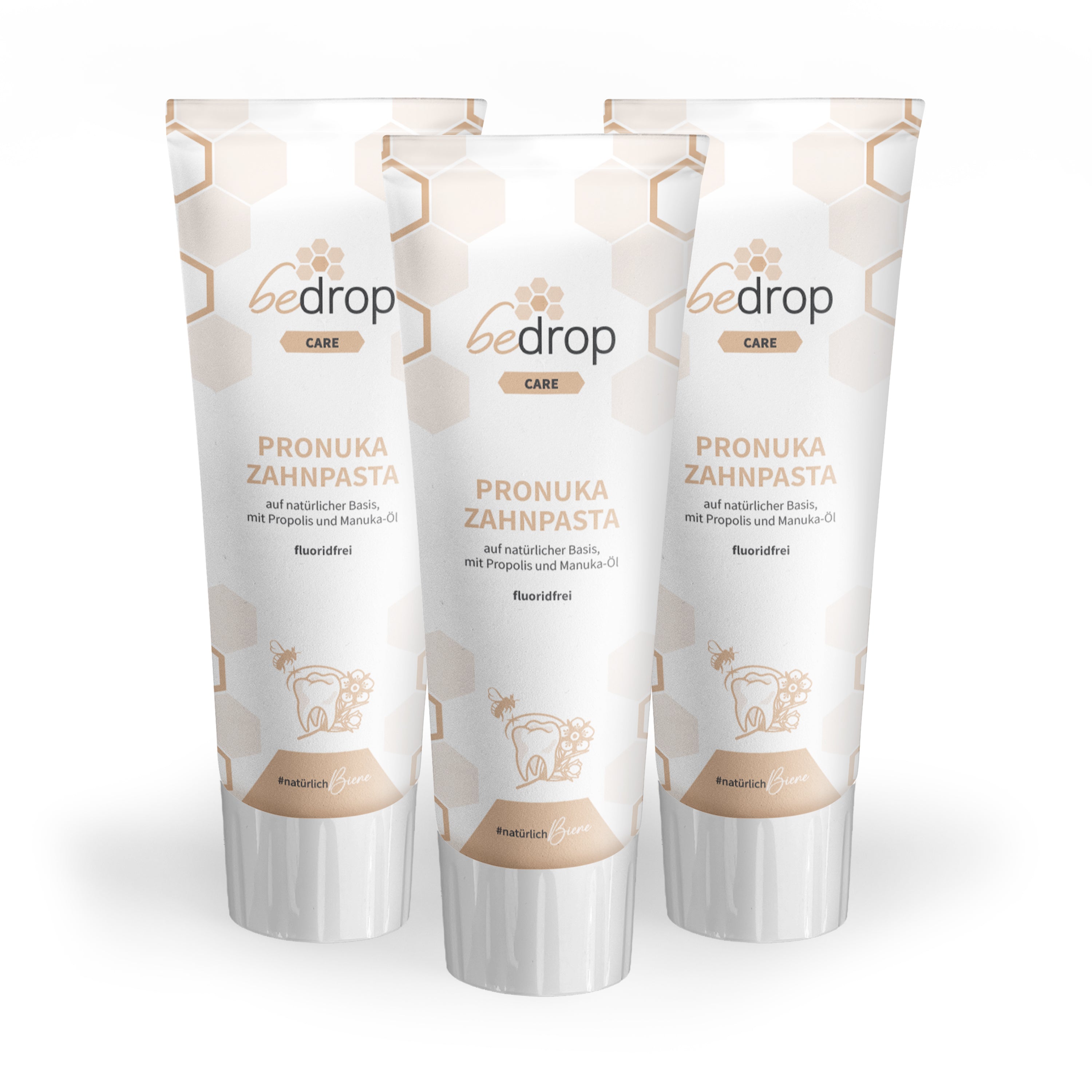 Set d'avantages : 3x Pronuka dentifrice / dentifrice à la propolis & huile de manuka, sans fluor & naturel - 75ml