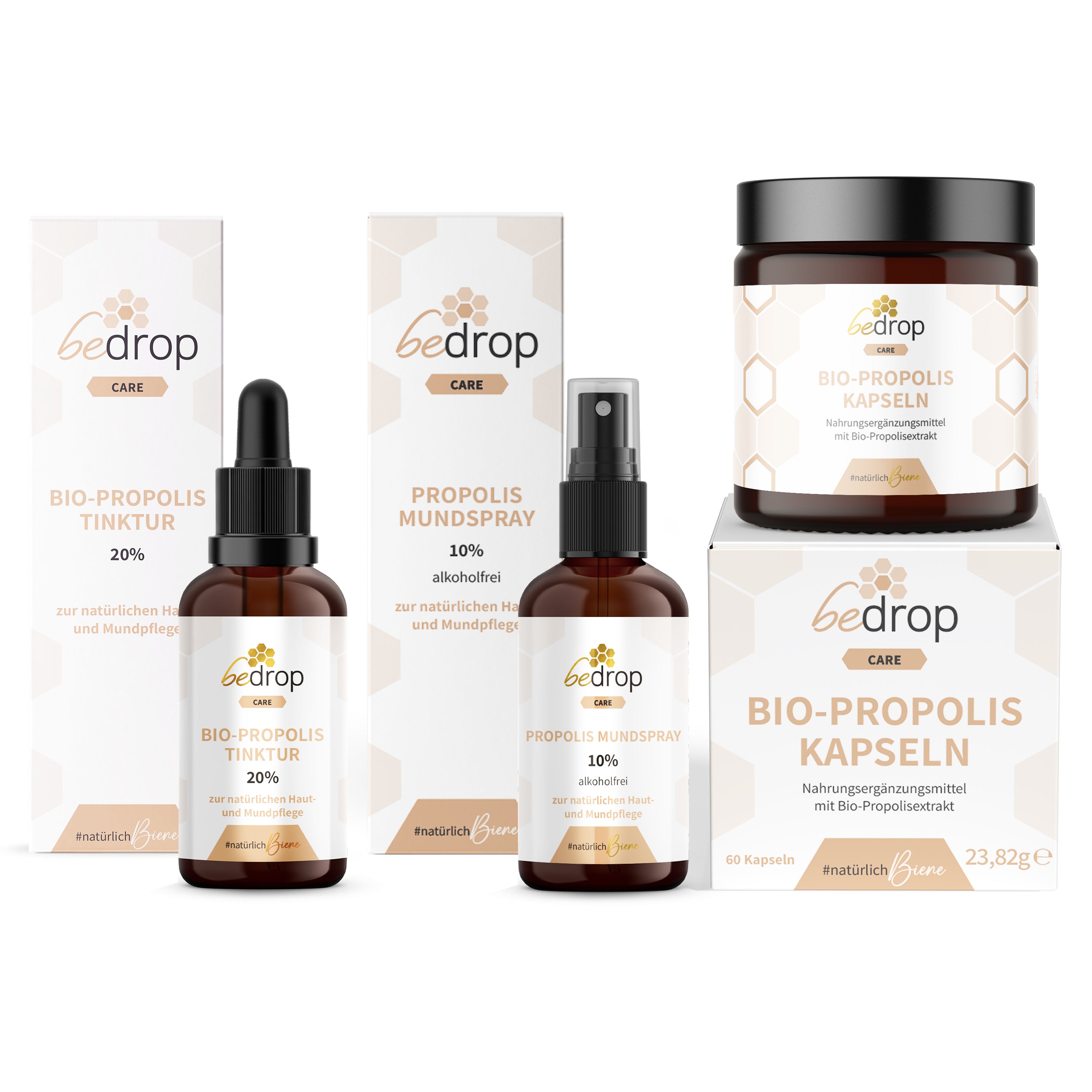 Propolis kit pour débutants | Spray, 20% teinture & gélules | Pour enfants & adultes