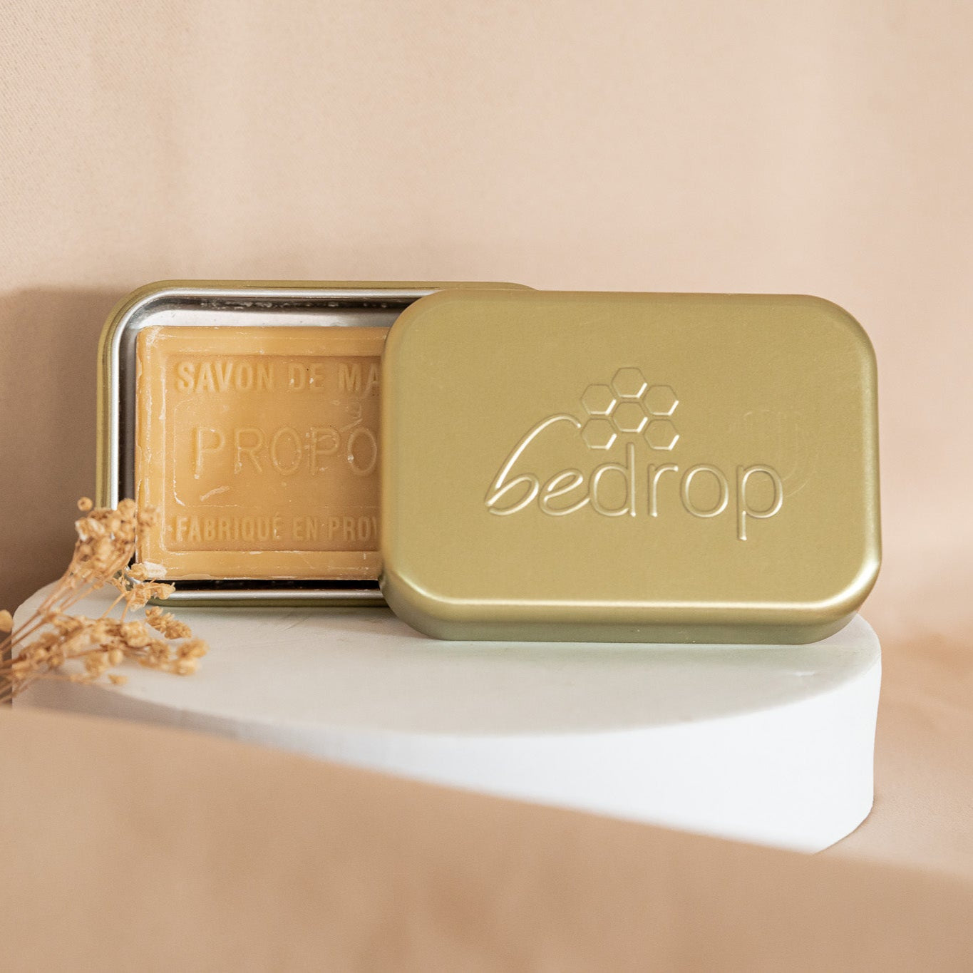Boîte à savon en aluminium avec grille d'égouttage pour savon & shampooing