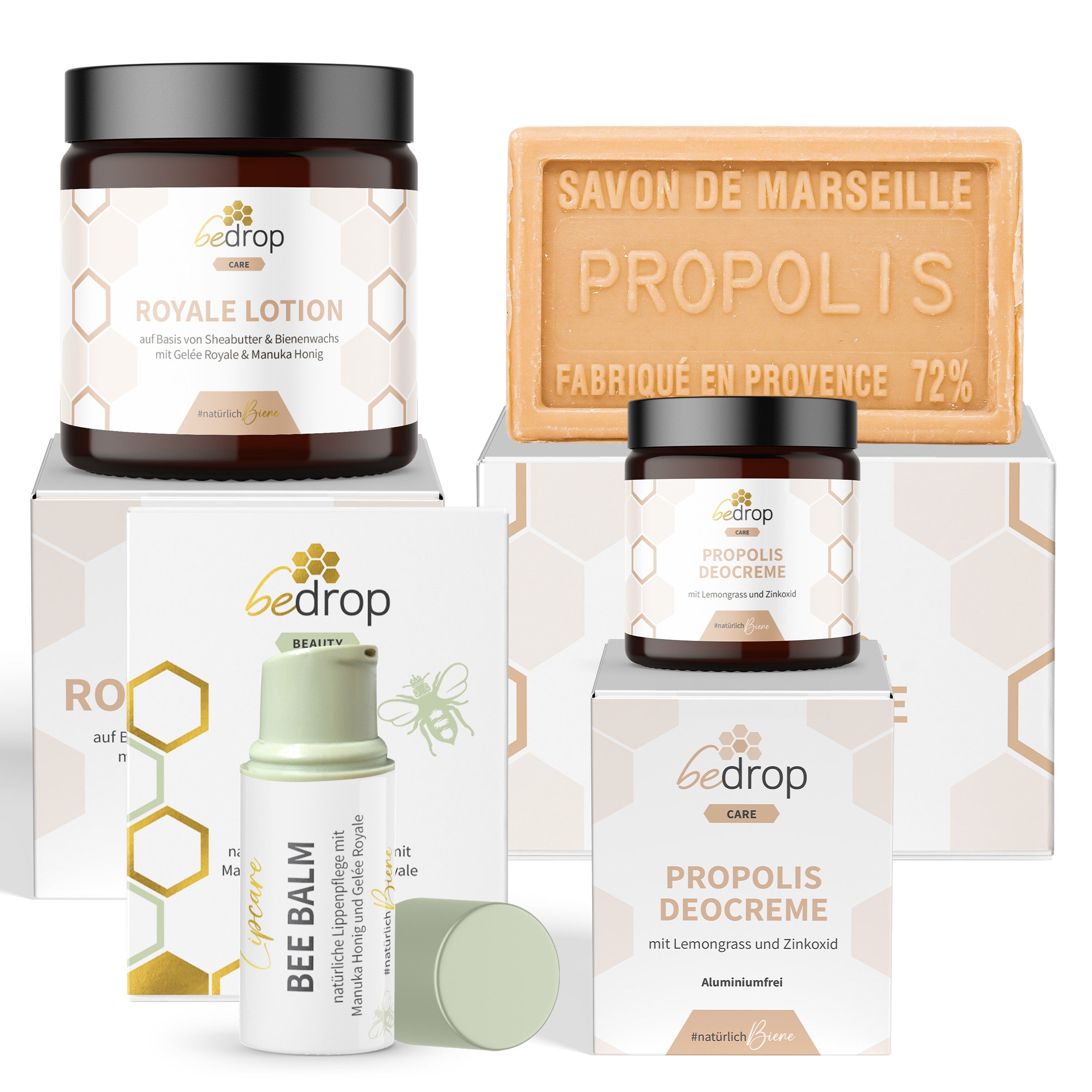 Summer Care Set | Bee Balm, déodorant crème, savon et lotion royale