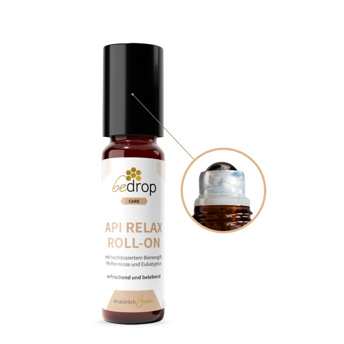 Api Relax Roll-On au venin d'abeille hautement dosé, à la menthe poivrée et à l'eucalyptus - 10ml