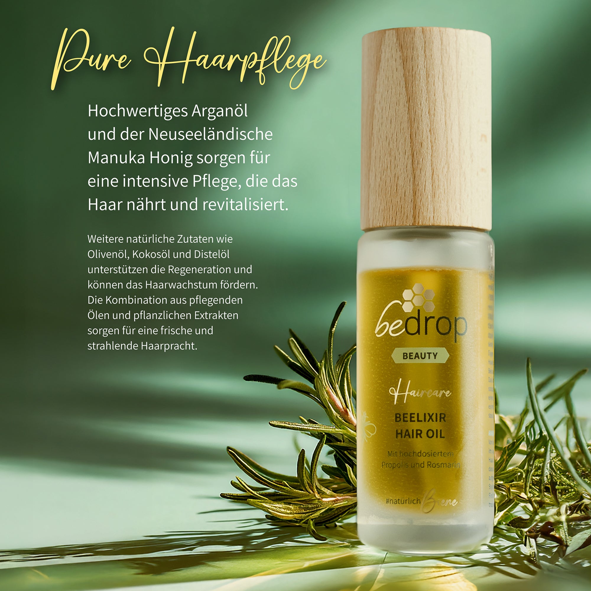 BEELIXIR HAIR OIL / Huile capillaire au Miel de Manuka, à la Propolis et à l'Extrait de Romarin - 30ml