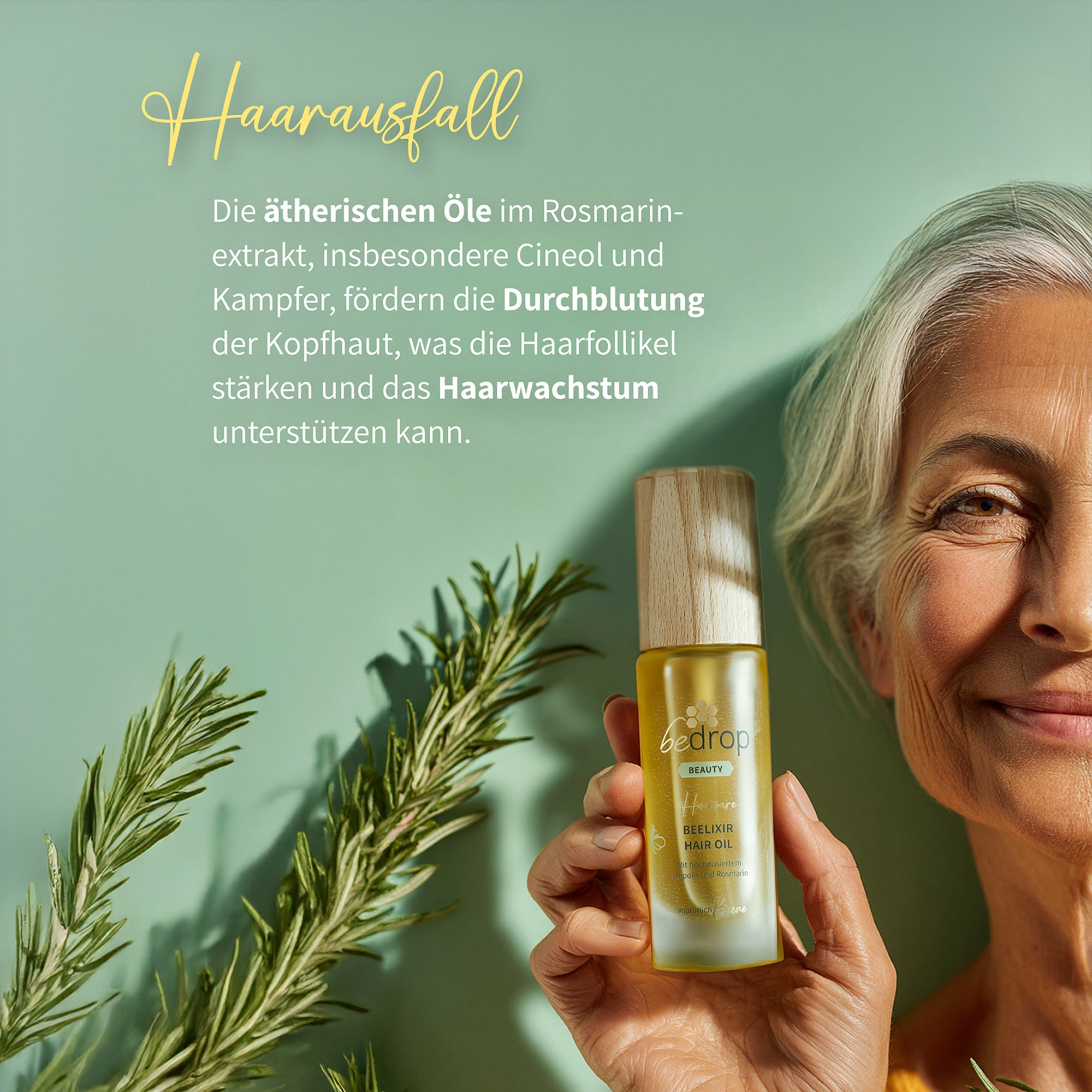 BEELIXIR HAIR OIL / Huile capillaire au Miel de Manuka, à la Propolis et à l'Extrait de Romarin - 30ml