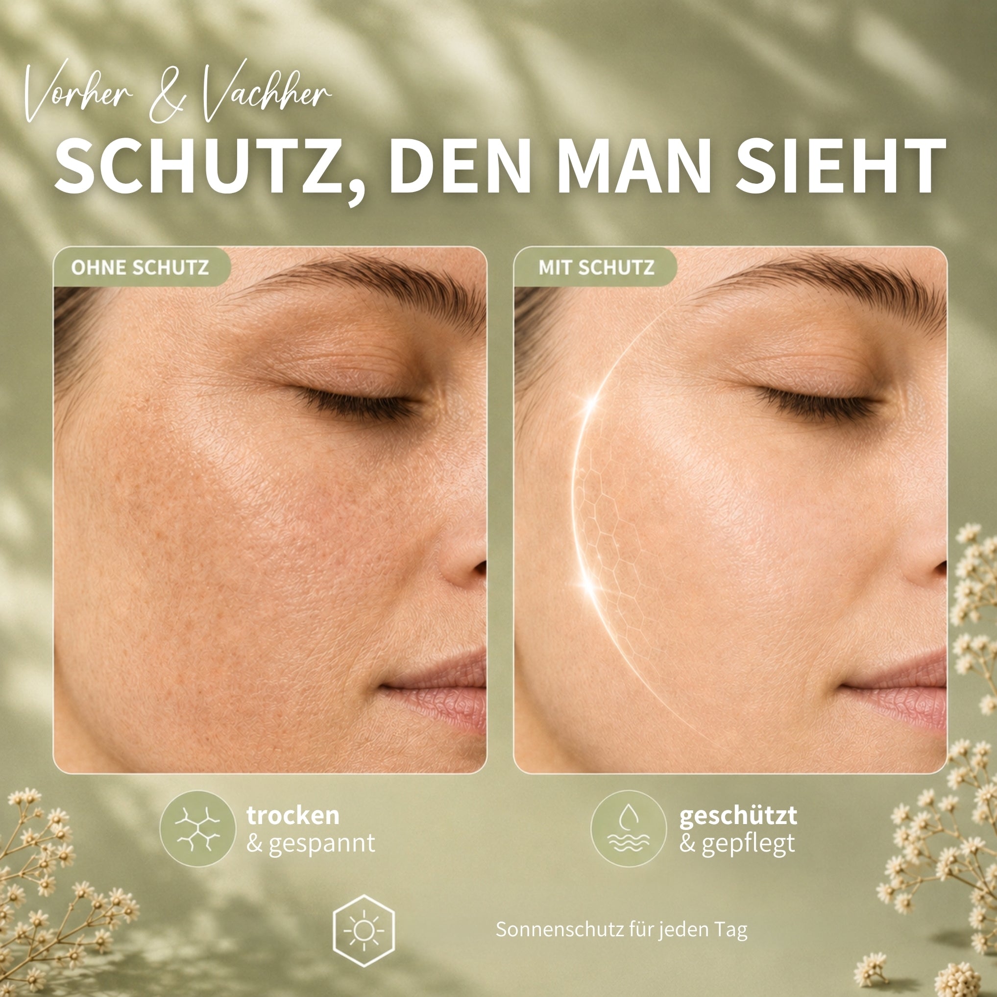 Coffret de soins solaires : baume solaire pour les lèvres, crème visage/crème solaire Hive Protect + spray solaire et après-soleil, SPF 30 et SPF 50+