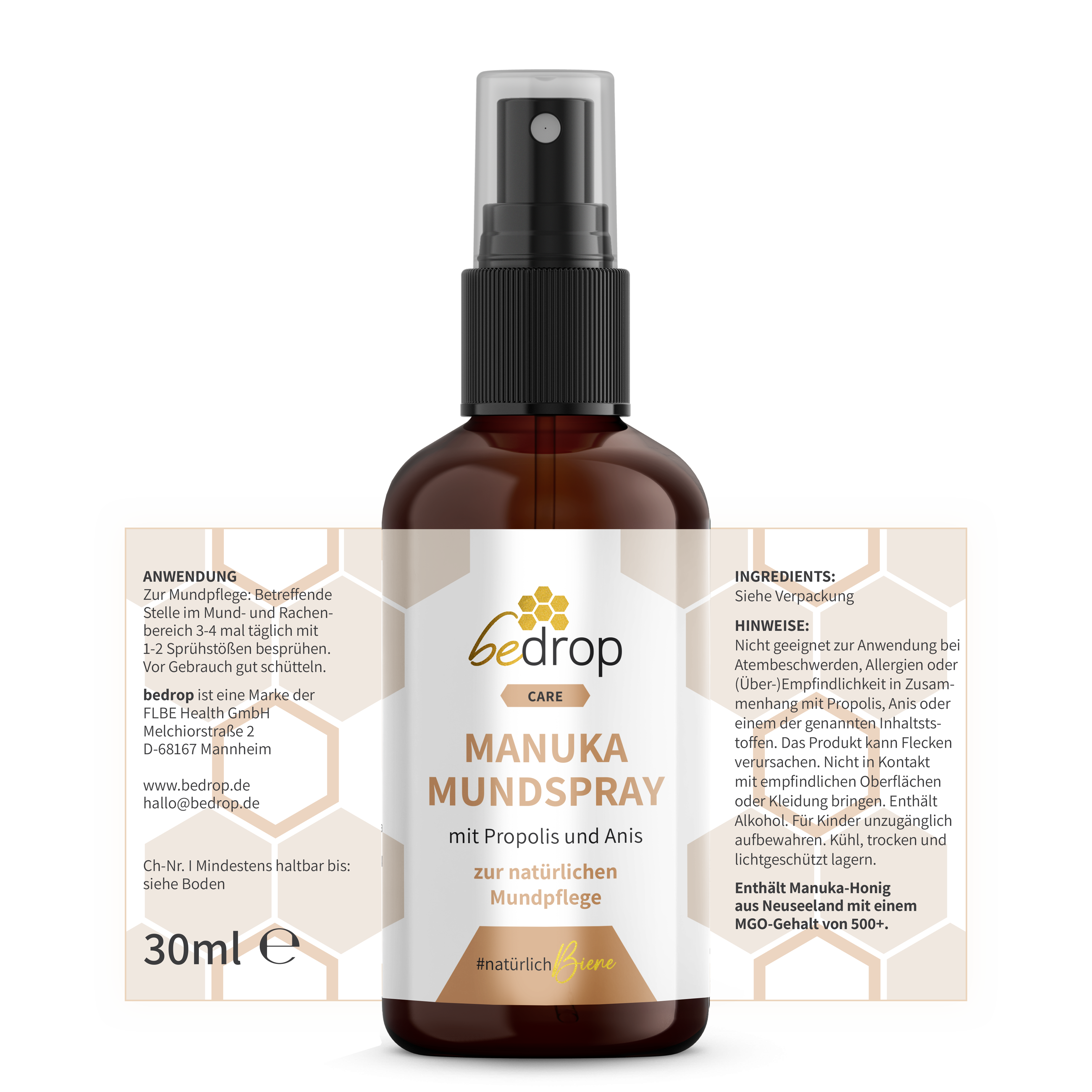 Kit Manuka | Miel de Manuka MGO 500 + Spray pour la gorge Manuka/Propolis/Anis