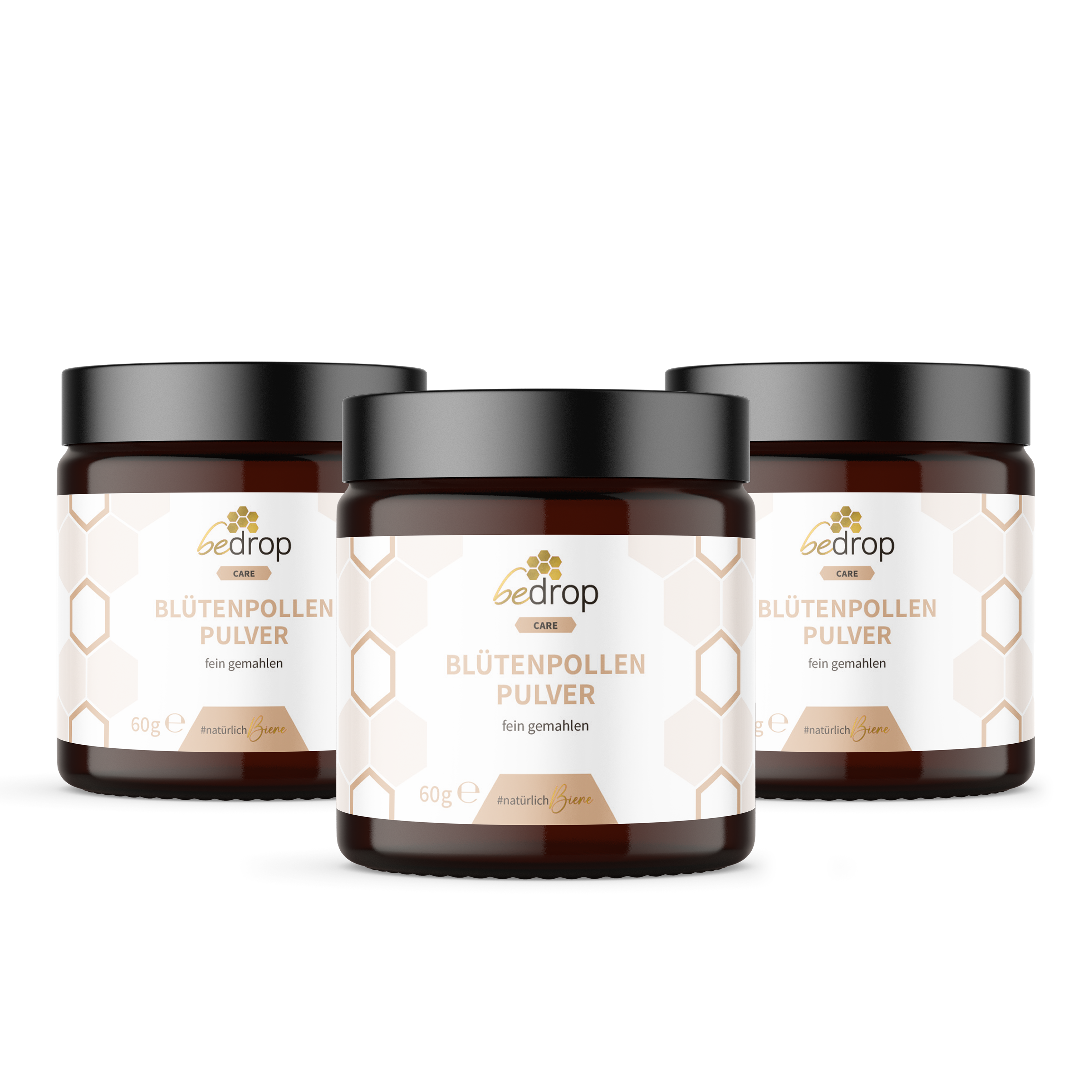 Set d'avantages : 3x poudre de pollen de fleurs / pollen d'abeilles - 60g (pollen de fleurs moulu) dans un set de 3 pièces
