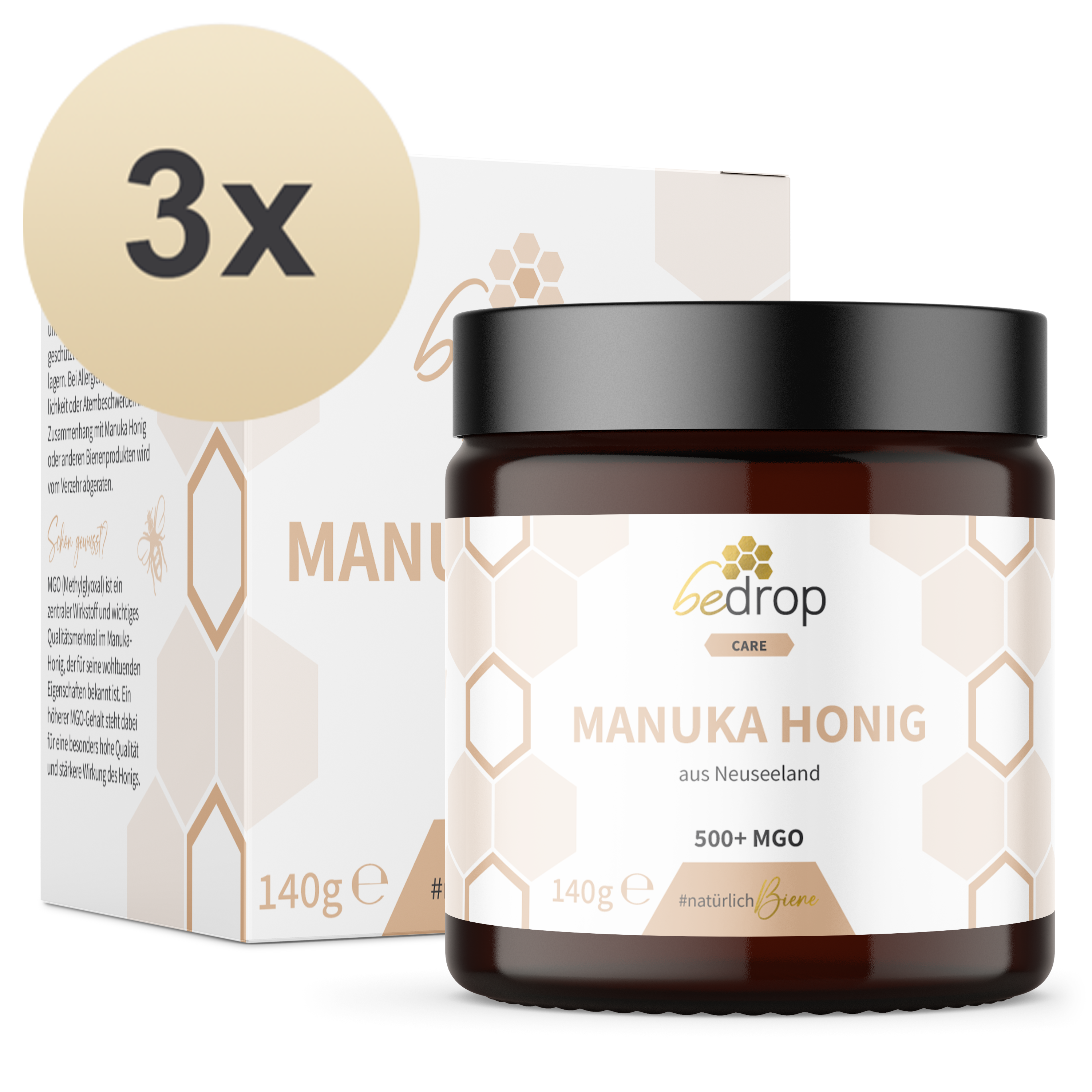 Set d'avantages : 3x Miel de Manuka MGO 500+ - 140g à prix réduit
