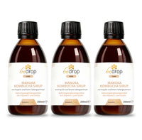 Set d'avantages : 3x Sirop de Manuka Kombucha avec propolis & goût de sauge - 3x 200ml