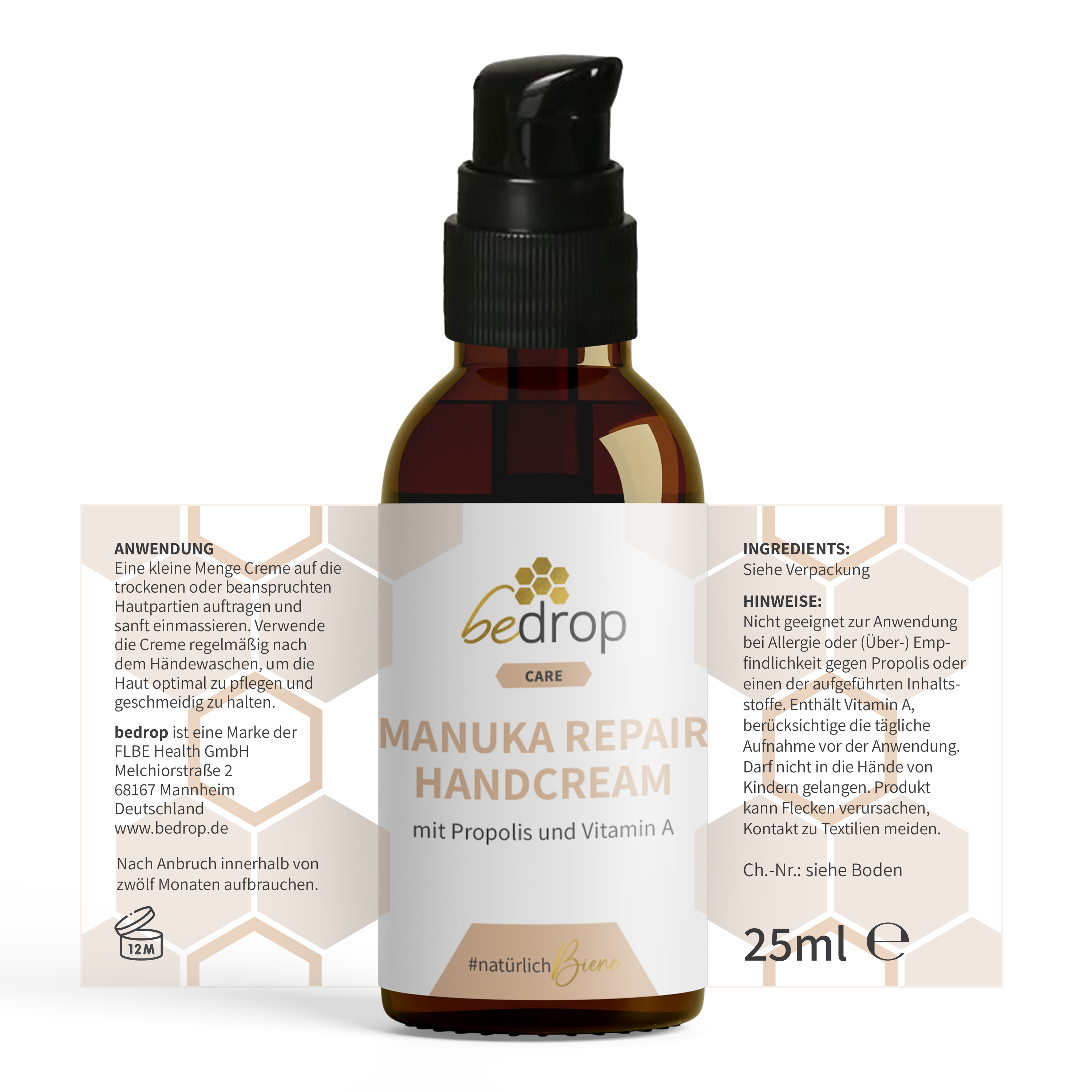 Set d'avantages : 3x Crème pour les mains au Miel de Manuka, Propolis et Vitamine A dans un set de 3 pièces