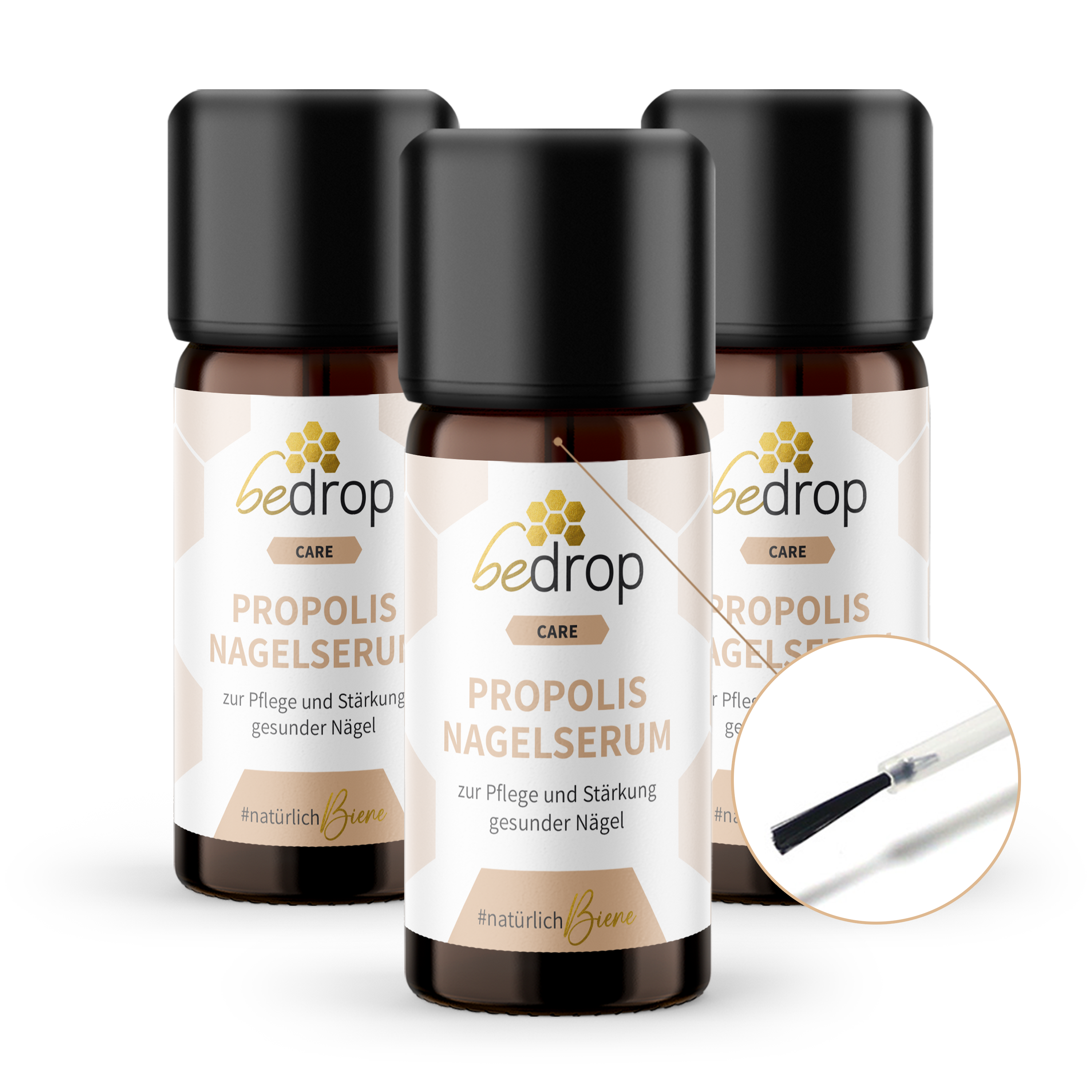 Set d'avantage : 3x Propolis Sérum pour les ongles - soin des ongles avec de la propolis hautement dosée & 4 huiles essentielles - 10ml