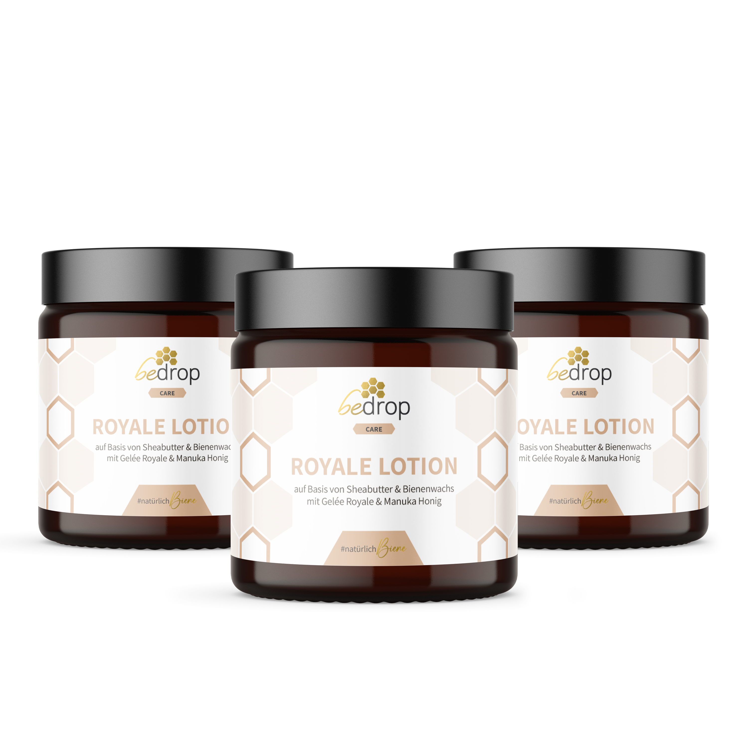 Set d'avantages : 3x Lotion Royale Lotion pour le corps à la gelée royale, au beurre de karité et au miel de manuka dans un set de 3 pièces