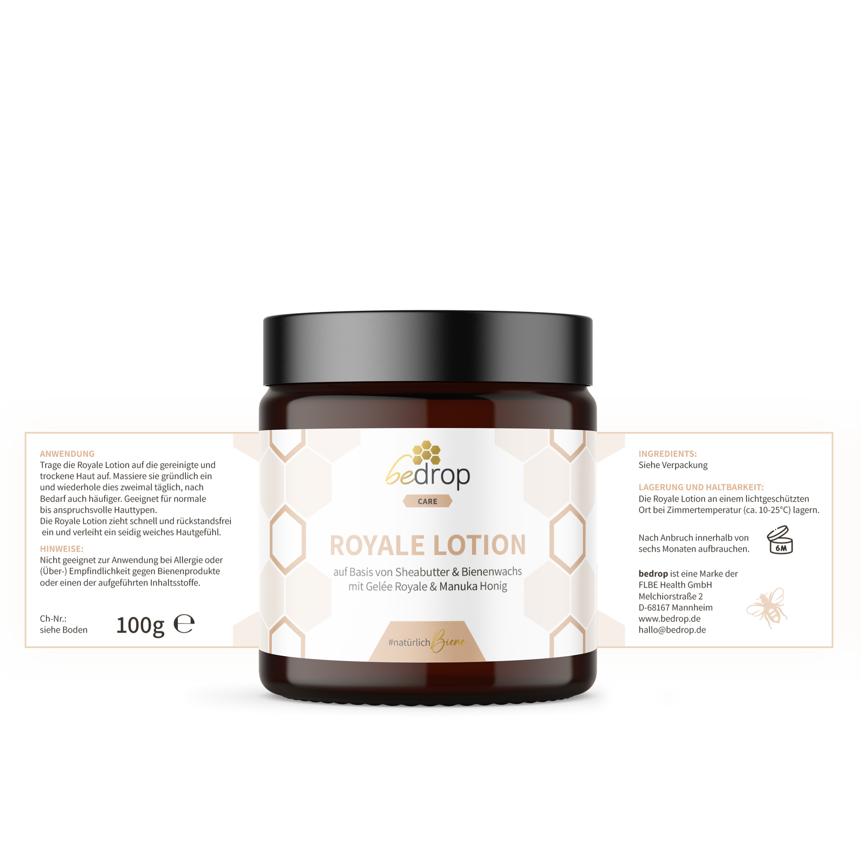 Set d'avantages : 3x Lotion Royale Lotion pour le corps à la gelée royale, au beurre de karité et au miel de manuka dans un set de 3 pièces