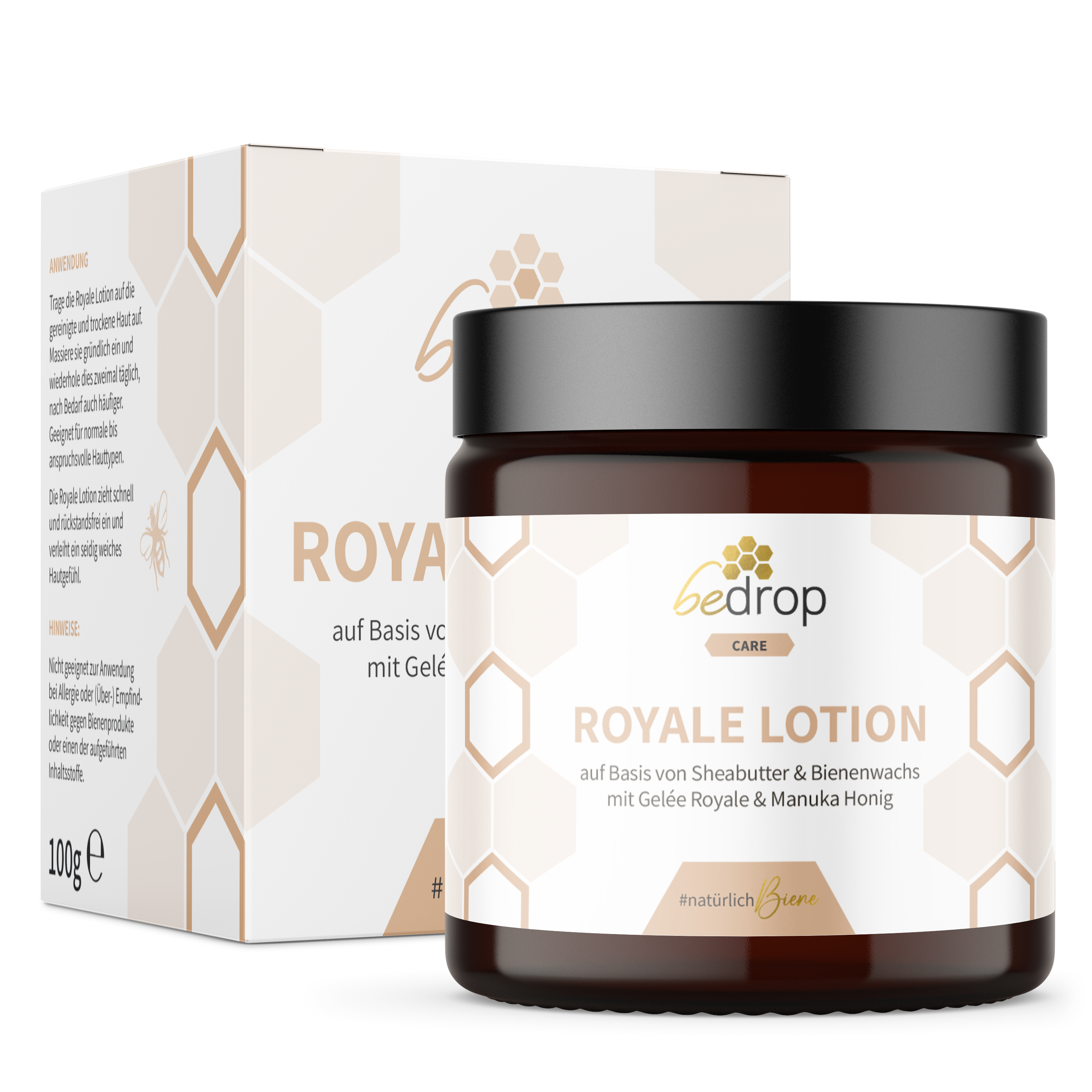 Lotion Corporelle Royale à la Gelée Royale, au Beurre de Karité et au Miel de Manuka - 100g