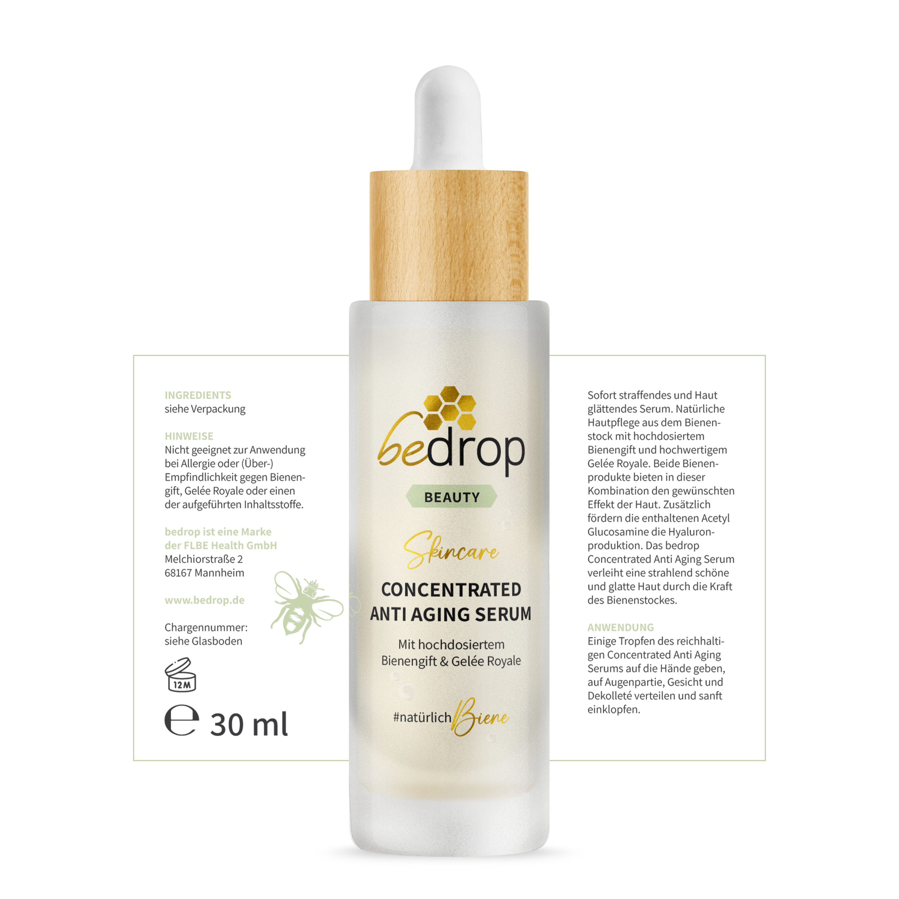 Coffret avantage : 3x CONCENTRATED ANTI AGING SERUM / Sérum visage au venin d'abeille hautement dosé & à la gelée royale - 30ml