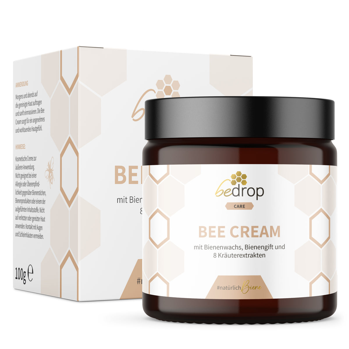 Bee Cream pommade au venin d'abeille avec 8 extraits d'herbes - 100g