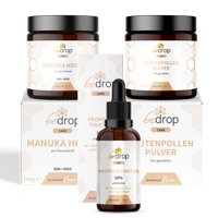 Kit de l'enfance de Bee's | Poudre de pollen, teinture de propolis sans alcool 10% et miel de manuka