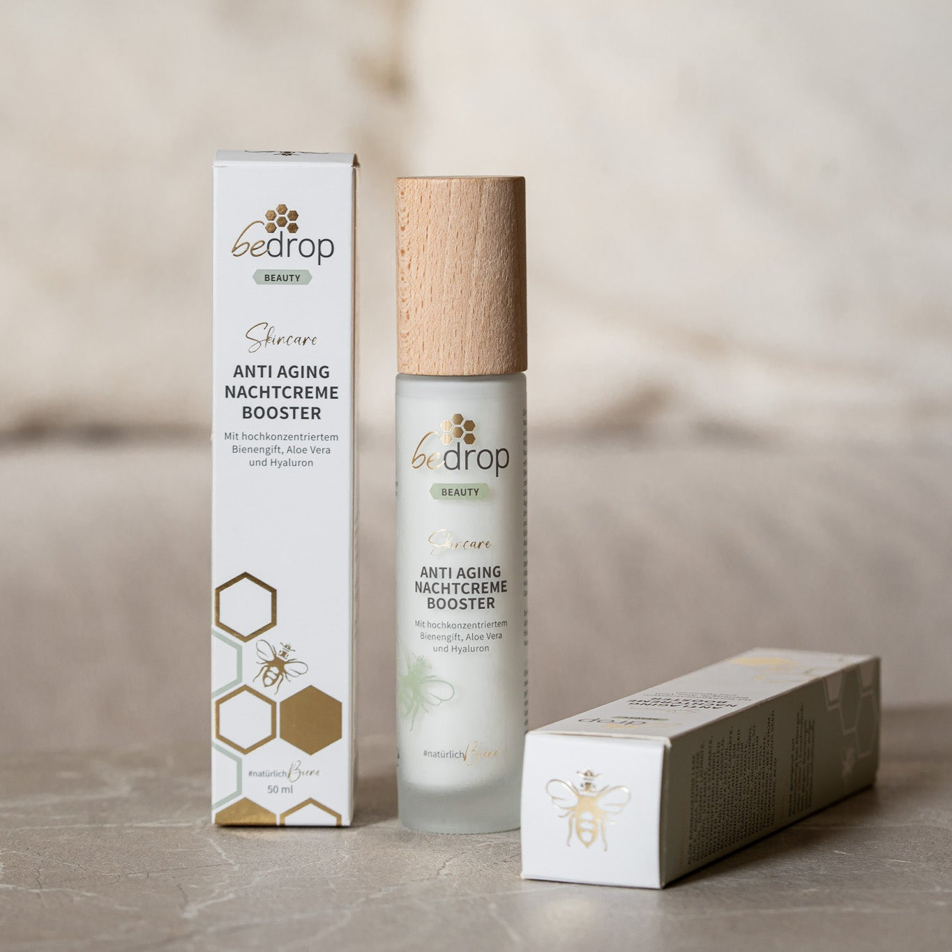 Coffret avantage : 3x CREME DE NUIT ANTI AGING BOOSTER / soin de nuit régénérant au venin d'abeille, aloe vera et hyaluron - 50ml