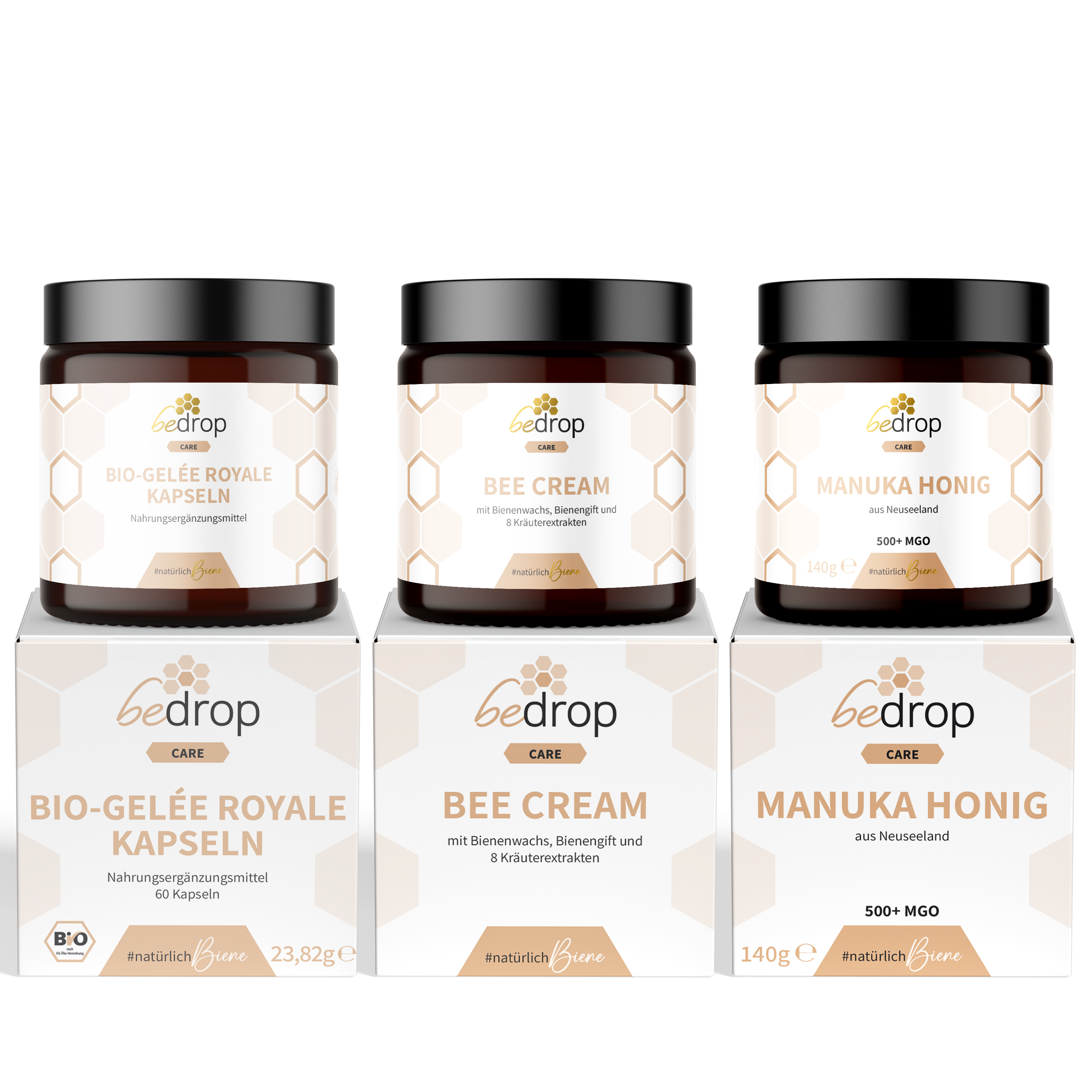 Kit Pro Senior | Miel de Manuka MGO 500+, Capsules de Gelée Royale Bio & Crème d'Oeuf