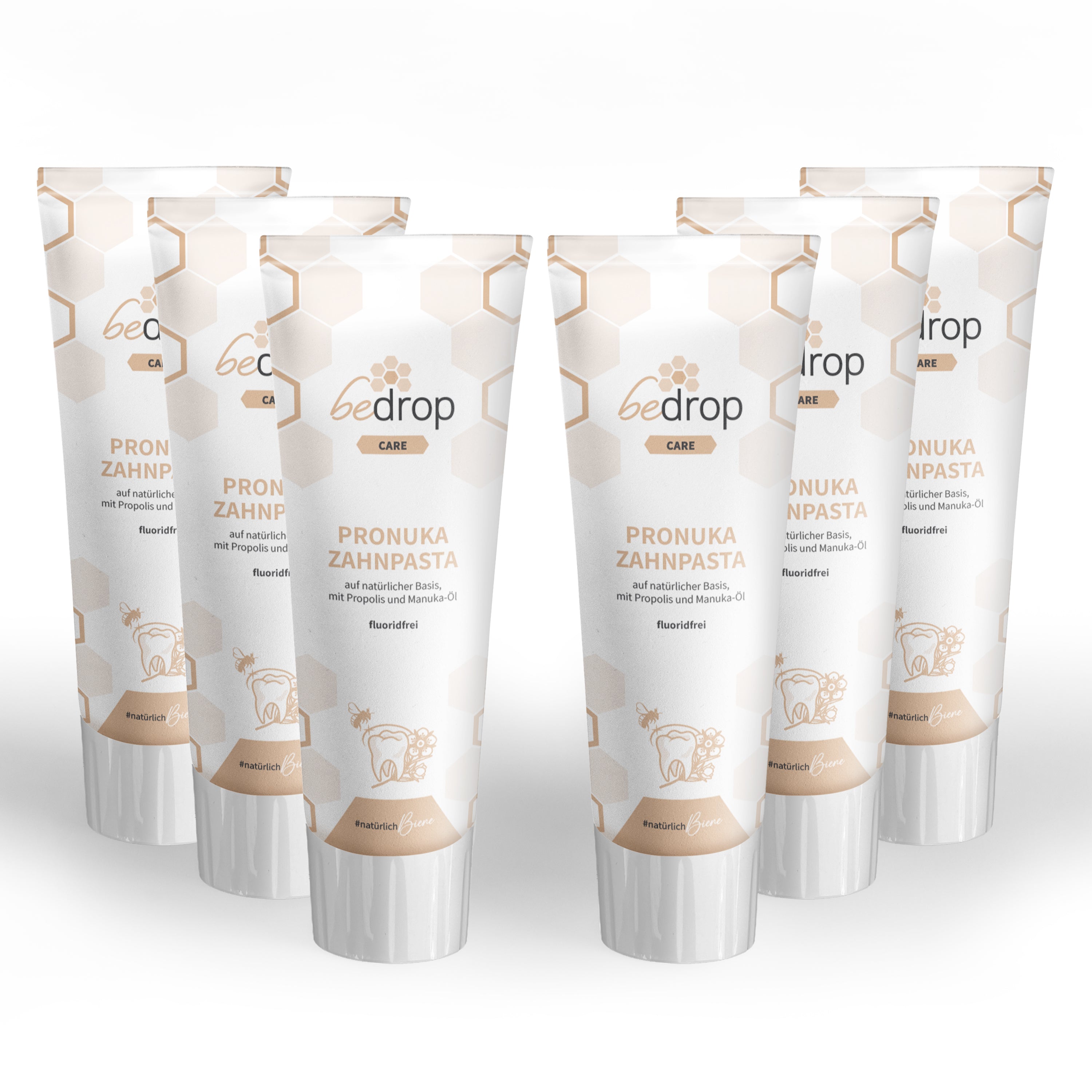 Set d'avantages : 6x Pronuka dentifrice / dentifrice à la propolis & huile de Manuka, sans fluor & naturel - 75ml