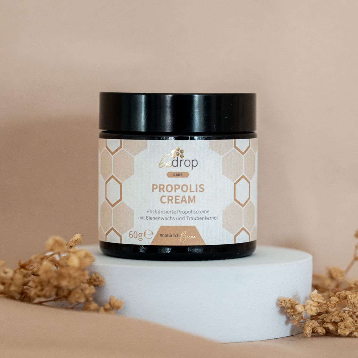Propolis Cream - Crème à la propolis hautement dosée avec cire d'abeille & huile de pépins de raisin - 60g