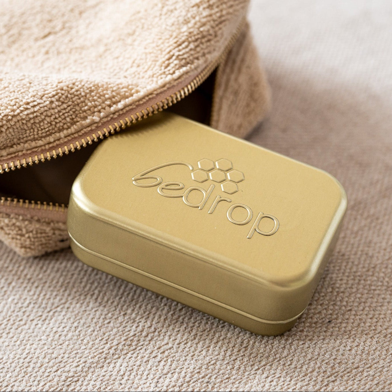 Boîte à savon en aluminium avec grille d'égouttage pour savon & shampooing