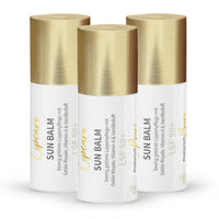 Coffret avantage : 3x Sun Balm SPF 50+ - baume teinté pour les lèvres à la gelée royale & au délicat parfum de vanille