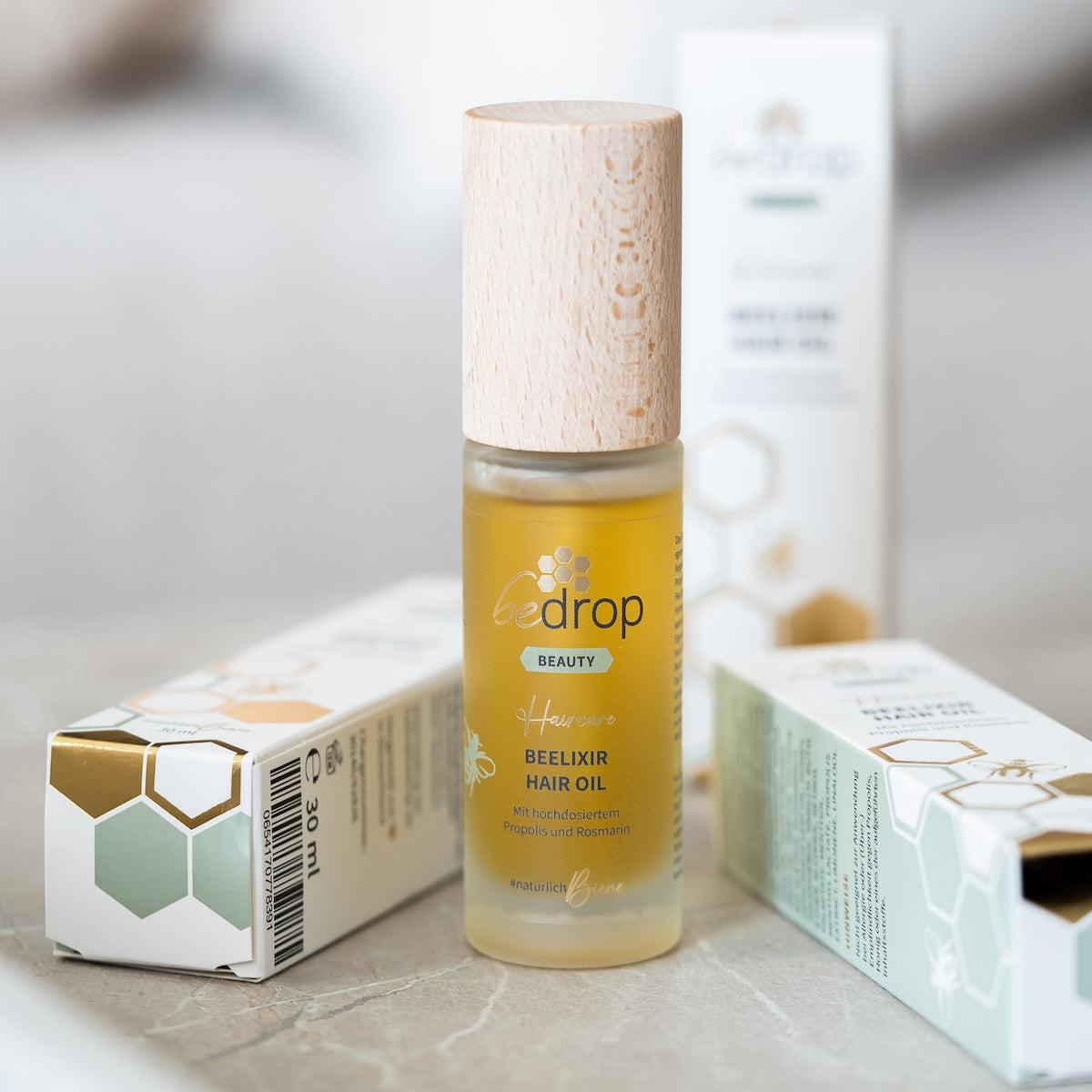 Set d'avantages : 3x BEELIXIR HAIR OIL / Huile capillaire au miel de manuka, propolis et extrait de romarin - 30ml